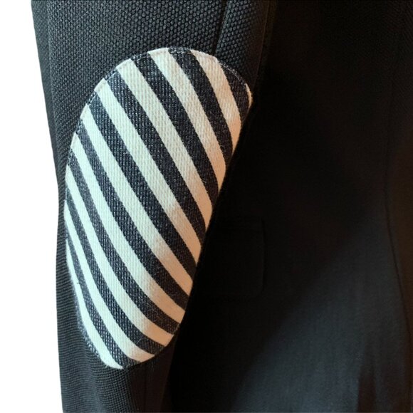 LOVE TREE - Black Blazer with Black & White Elbow Patch - large - Picture 7 of 11